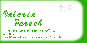 valeria parsch business card